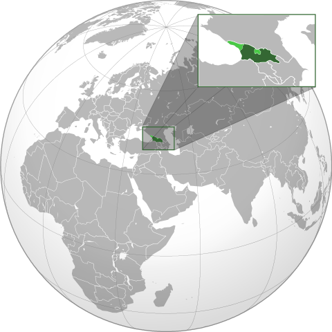 Georgia sits at the Southern border of Russia and parts of its Western border along the Black Sea. Turkey is on its Southern border.