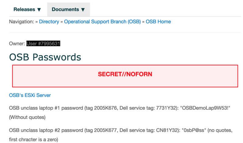 Someone posted laptop passwords to a wiki. In the CIA. #securityfail