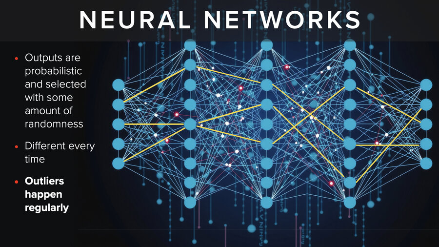 Neural networks have random outputs