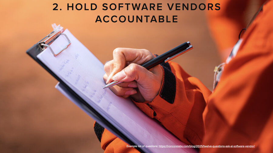 Hold vendors accountable slide