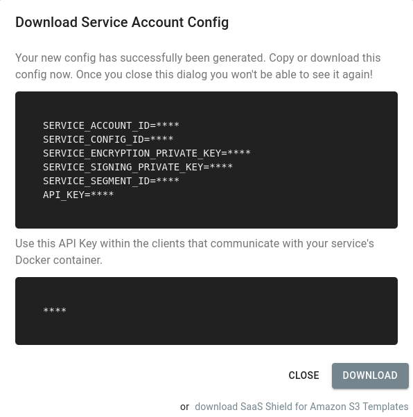 Download Service Account