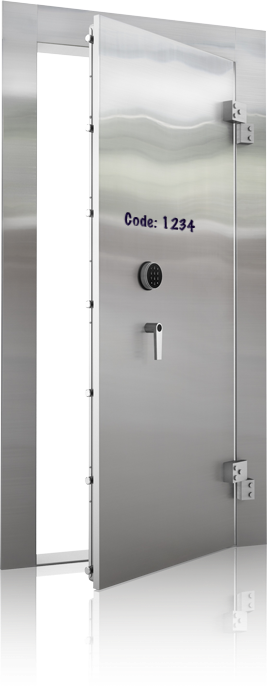 Brown Safe vault door